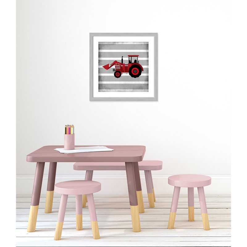 en adhésif rouge 3 pi, H 22,5 po x l 22,5 po x P 0,6 po, Encadré plat argent