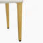 Ensemble de 4 chaises de salle à manger en polyuréthane blanc: dossier à boucle ergonomique, hauteur de 35 pouces, pieds en métal noir, combinant confort et texture. Parfaitement adapté aux salles à manger familiales, aux salles de banquet d'hôtel, etc.-1833753205-1833753200