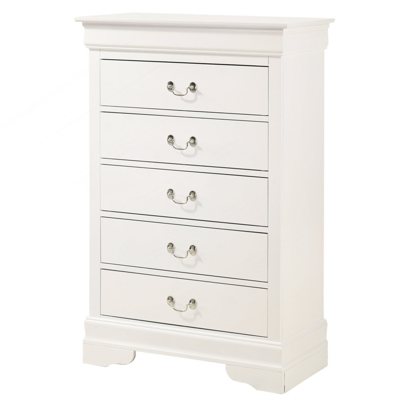 Commode Louisphillipe G02190-CH, blanche, Blanc