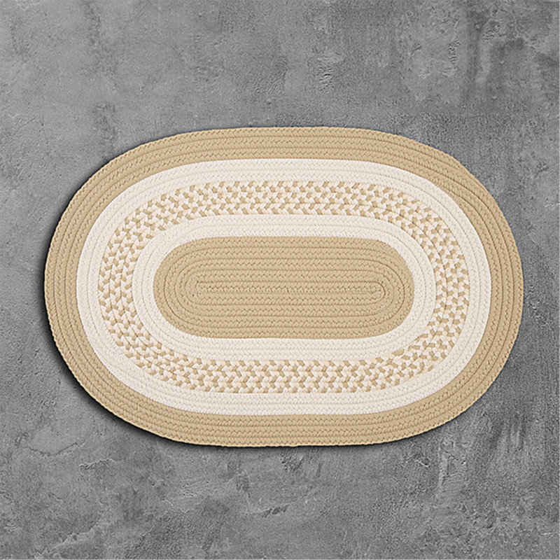 Tapis intérieur / extérieur Omaha , Ovale 4 pi x 6 pi, Gris