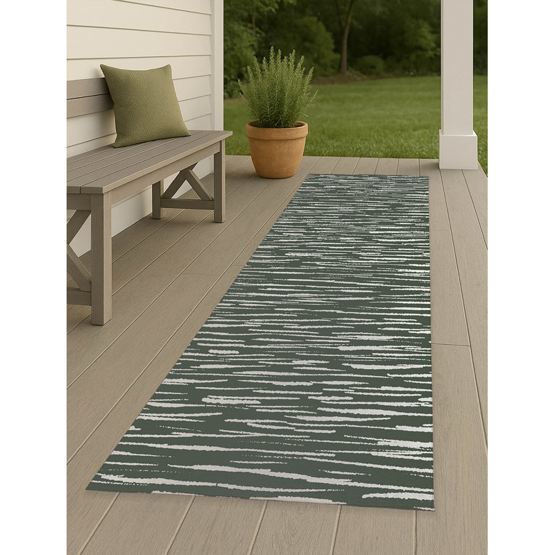 Spectrum Strands Non-Slip Outdoor Rug, Runner 2'6" x 8'