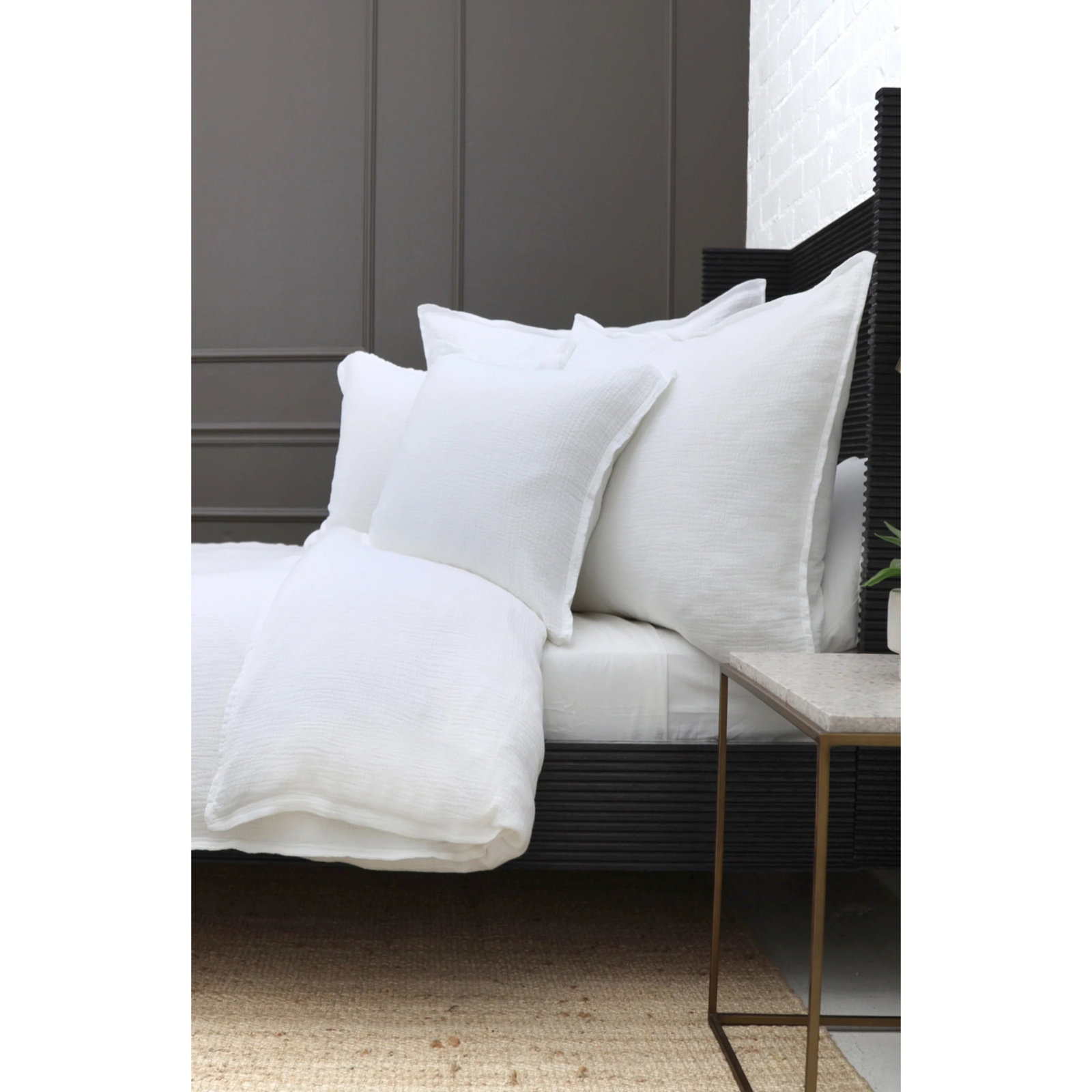 Waverly Cotton Lumbar Throw Pillow, White