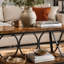 Console industrielle extra longue 70,9 po, canapé-lit étroit derrière le canapé avec tablettes de rangement à 2 niveaux, table d'appoint pour l'entrée et le couloir pour le salon, brun rustique avec structure en métal noir-760037033-760037037-760037203