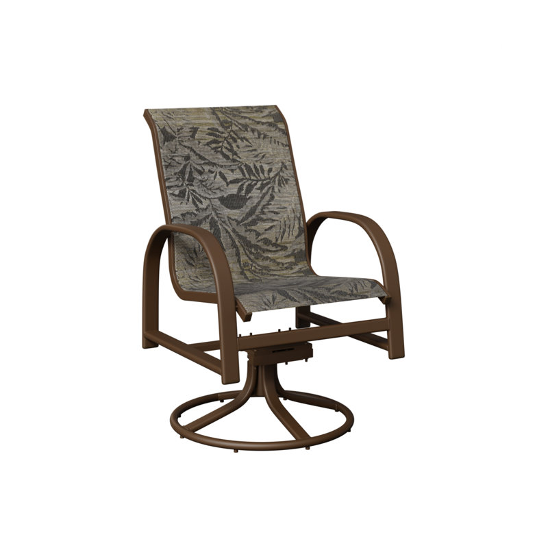 Chaise berçante berçante pivotante Berlin Gardens, Sumba moka, Filon de bois mesquite