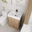 Khamille 24'' Single Freestanding Bathroom Vanity with Resin Top and Shelf-1852324507