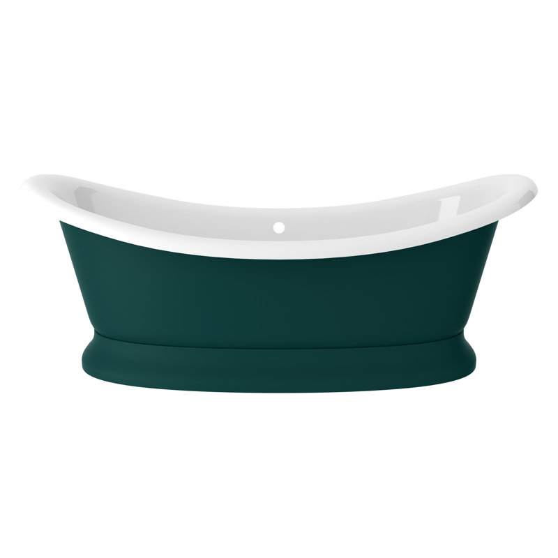 Marlborough 75" x 35" Freestanding Soaking Bathtub With Void, Blue Green