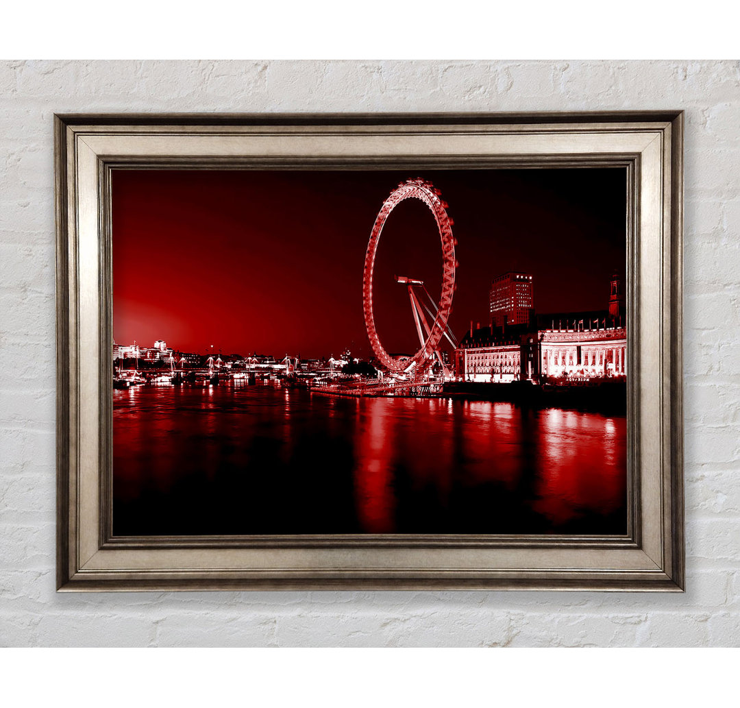 London Eye Red - Einzelner Bilderrahmen Kunstdrucke