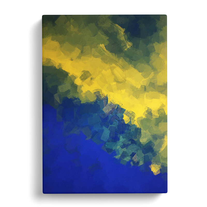 Symphony Abstract - Wall Art, Wrapped Canvas, No Matte, 50cm H x 35cm W x 3cm D
