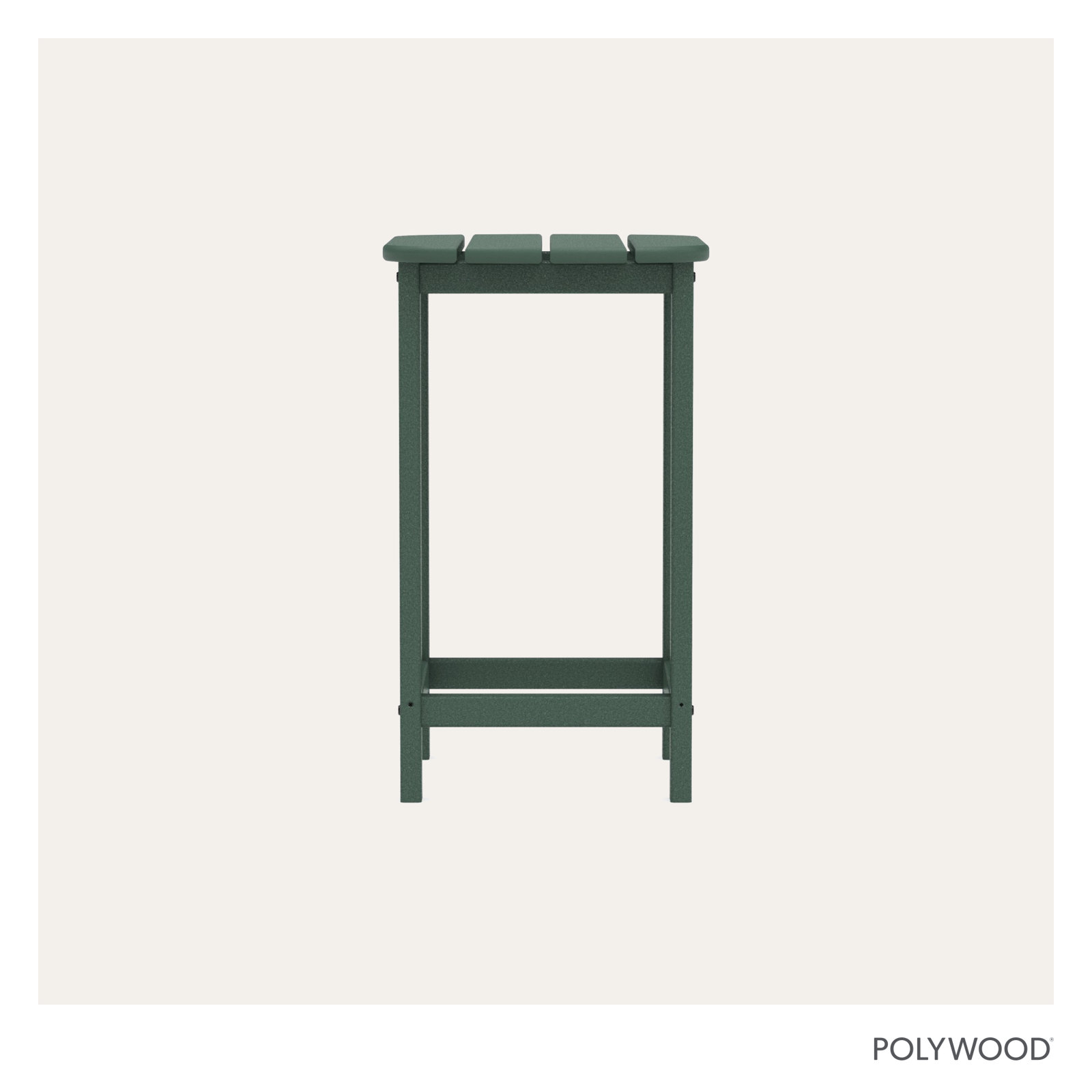 POLYWOOD® South Beach 19" Patio Side Table, Hunter Green