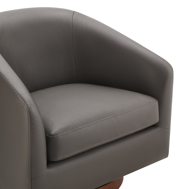 Fauteuil demi-tonneau pivotant Bennett (ensemble de 2), Charmant charbon