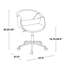 Chaise de travail en métal chromé et tissu gris-2120888529