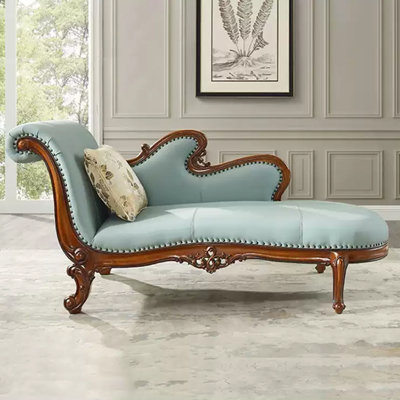 Elegant solid wood sofa home casual chaise longue