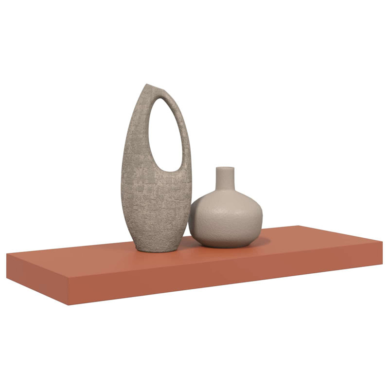 Floating Shelf, Red, 4cm H x 60cm W x 23cm D