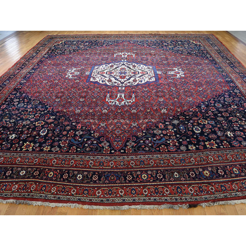 Tapis de la zone en laine 14 pi 6 po x 19 po one-of-kind à la main noué la Dempster