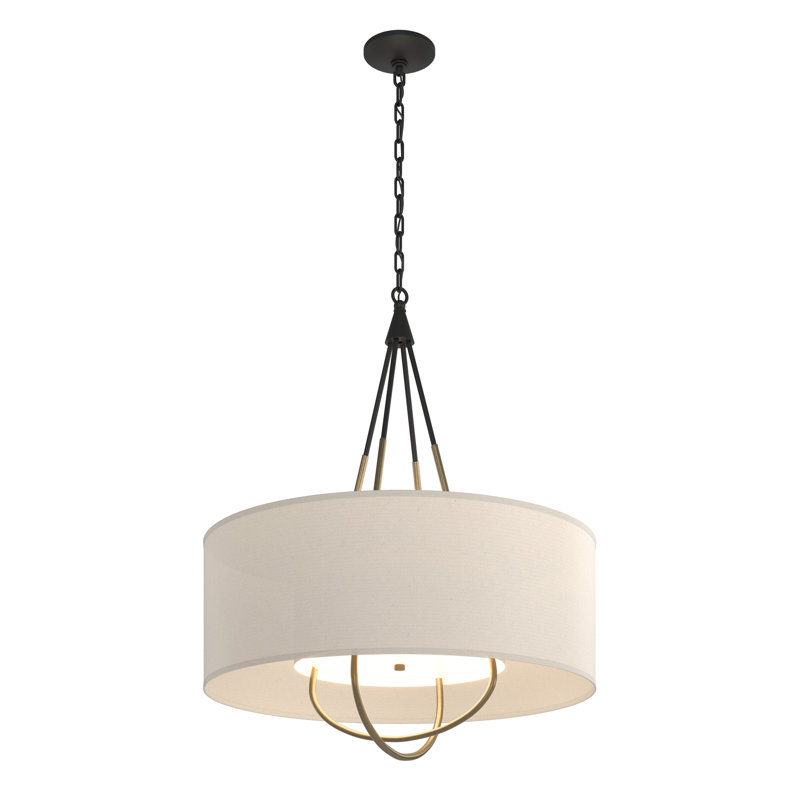 Loop 4 - Light Chandelier, Black, Soft Gold, Natural Anna
