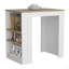 Îlot de cuisine, table de bar de cuisine H 36 po, 3 tablettes latérales-637946214-662739538