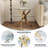 Babb Glass Cross Legs End Table-339584615