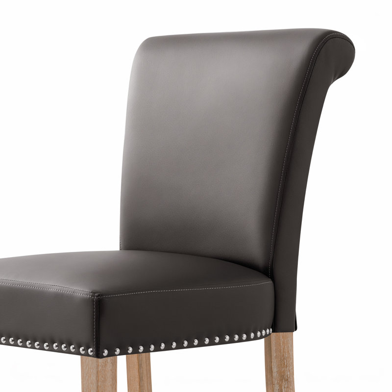Chaises de salle à manger rembourrées Miroir, Gris