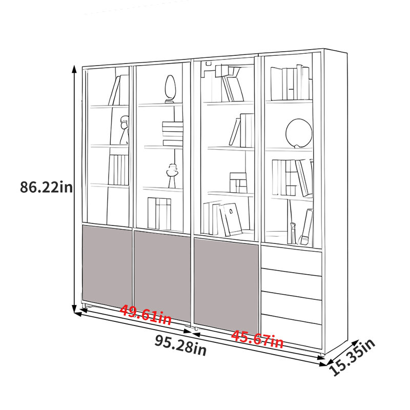 Bibliothèque créative de style européen
