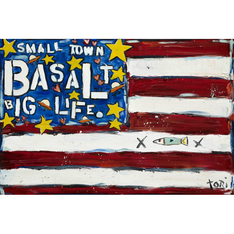 Basalt Flag 1 Piece Wrapped Canvas Painting, 102 cm H x 152 cm W