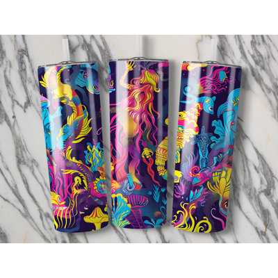 Choose Handmade Tumblers 591 mL Vacuum Insulated Stainless Steel (18/8) Travel Tumbler with Straw