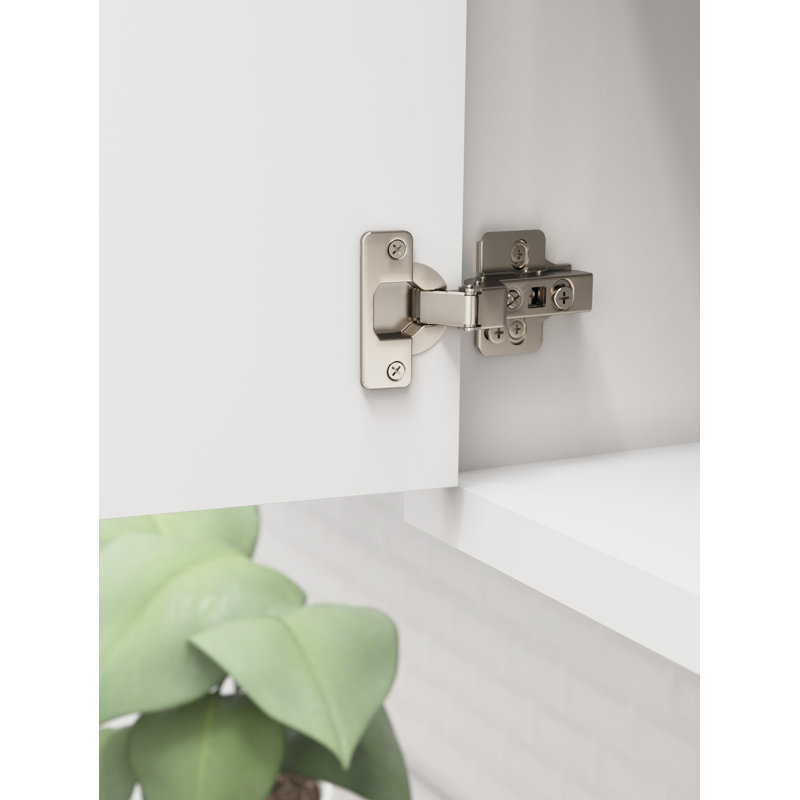Nickel Full Inset Frameless Soft Close Euro Concealed Cabinet Hinge