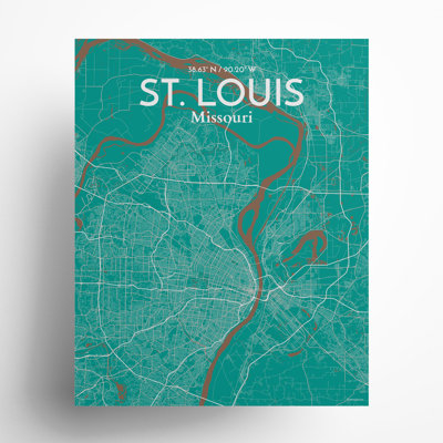 St. Louis City Map, impression