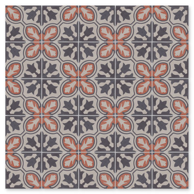 Lisbon 8" x 8" Cement Patterned Wall & Floor Tile
