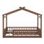 Structure de lit en bois avec clôture-1457319808