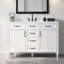 Meuble-lavabo moderne autoportant de 122 cm (48 po), meuble-lavabo composite avec 4 tiroirs, 2 portes et étagères réglables-2008113385