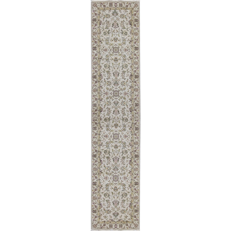 Hand-Knotted High-Quality Gray Runner