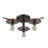 Evelyn 3-Light Rustic Farmhouse Semi Flush Mount Ceiling Light