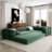 Cniyah Convertible L-Shaped Corduroy Sectional Sofa Bed-114114608