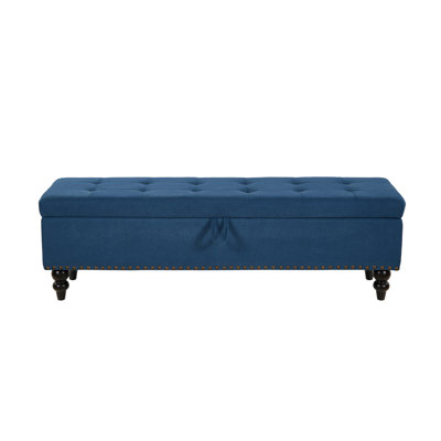 59" Bed Bench with Storage Fabric