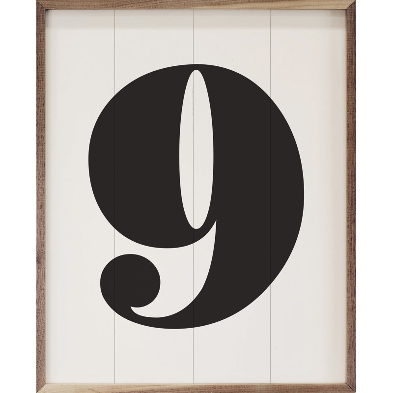 Classic Number Nine - blanc, H 20 po x l 16 po