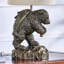 20.75" Bronze Fishing Bear Resin Table Lamp With Shade