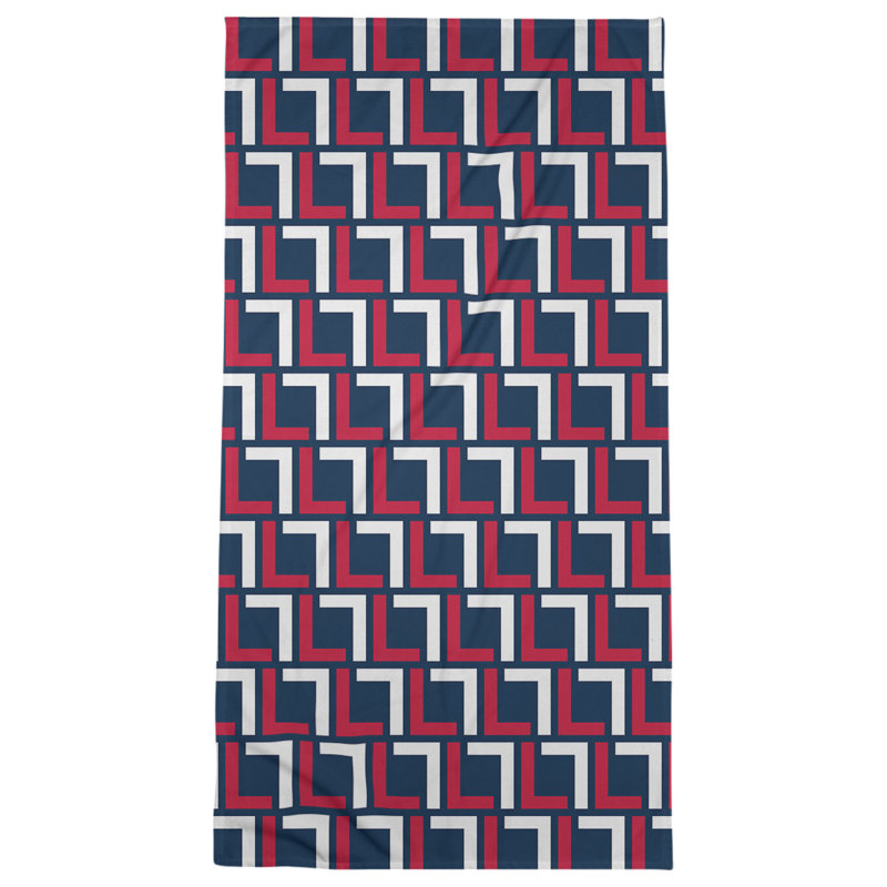 Bath Towel, Nautical Blue/Red/White