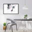 Gros plan sur toile, aquarelle de chat | Cadre bleu