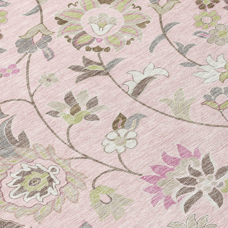 Tapis rond rose 8 po