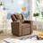 Kids Recliner Chair, Toddler Leather Sofa Lounge Chair With Armrest, Footrest, Headrest For 3-9 Years Old