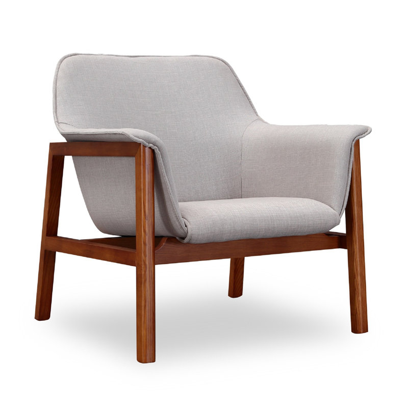 Miller Upholstered Armchair, Gray Linen Blend