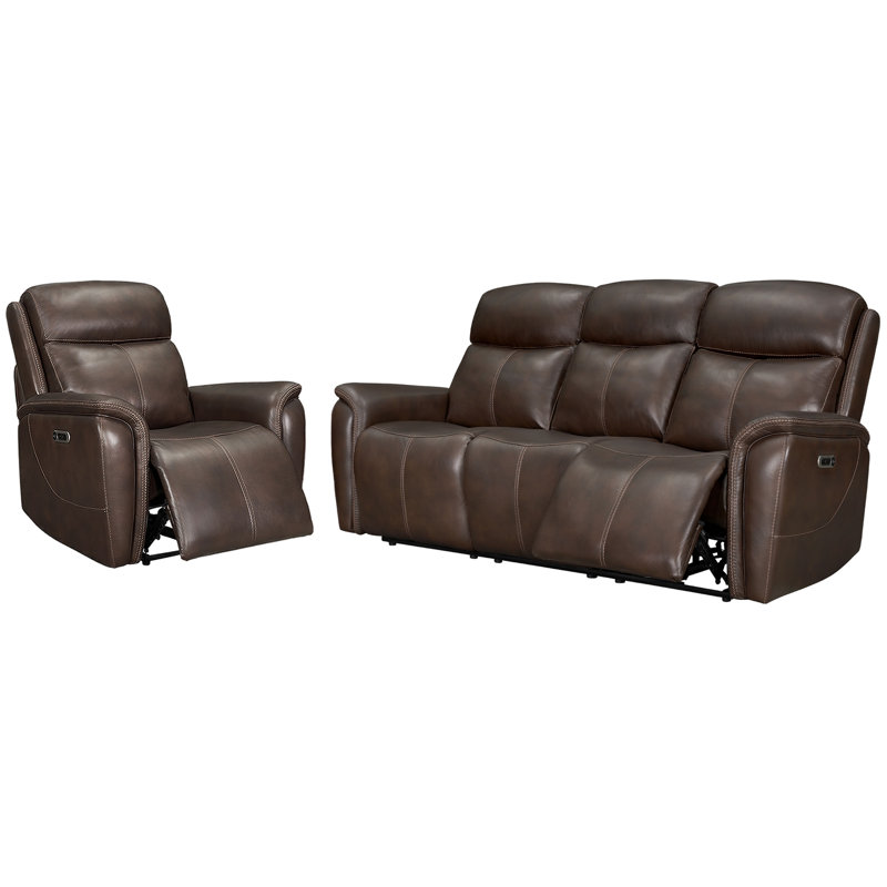 Canapé et fauteuil inclinable électrique Allysia, Auburn