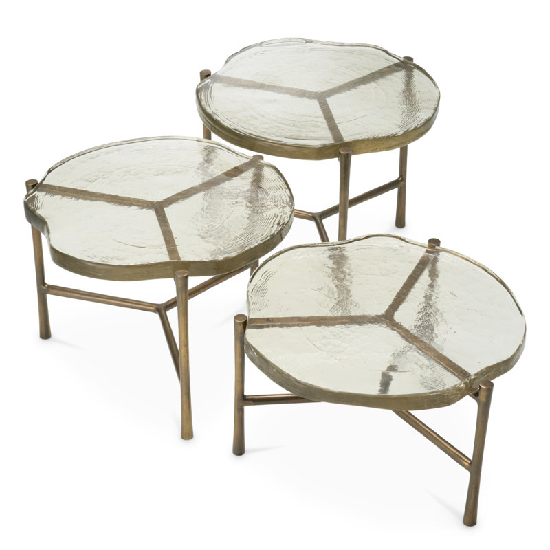 Baldovini Glass Nesting Coffee Table