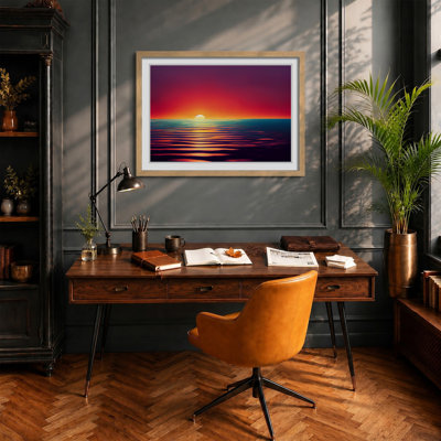 Mysterious Ocean Sunset - Framed Print