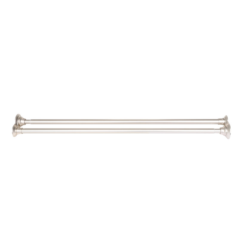 72'' Rustproof Aluminum Tension Shower Curtain Rod with Rubber End Caps