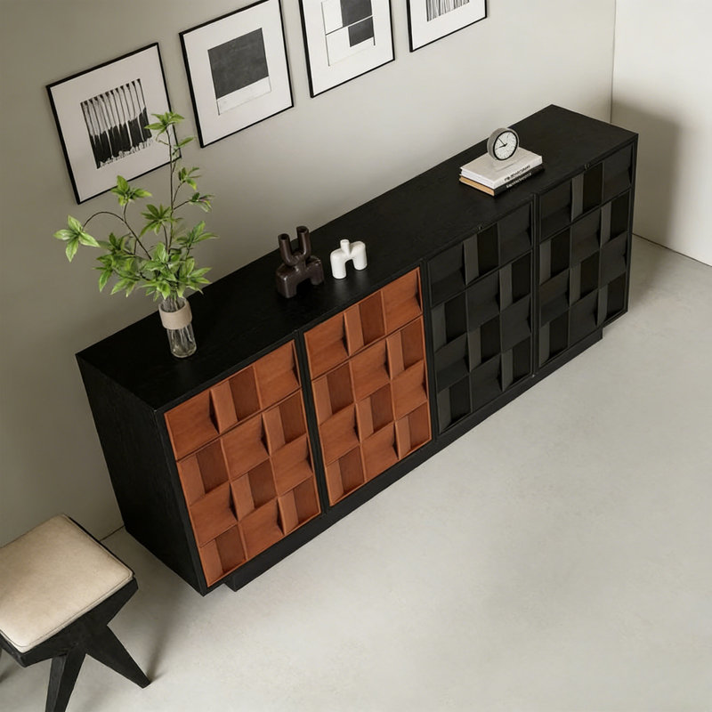 Nordic painted multi-functional dining cabinet