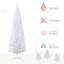 Arbre de Noël artificiel 6 pi avec 390 branches réalistes et un support en plastique durable, parfait pour les espaces compacts et l'installation facile