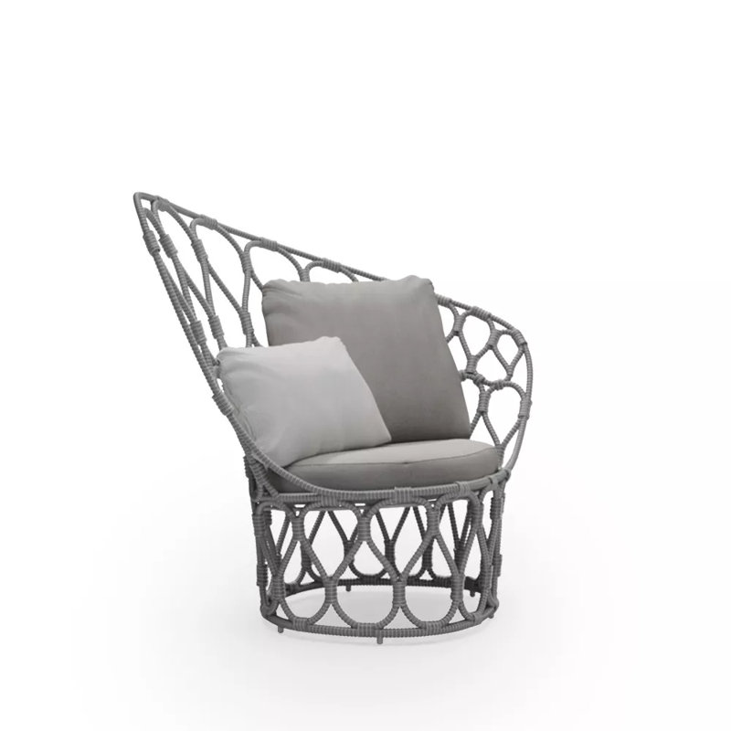 Easy Armchair, Right, Whitewash, Canvas Taupe/Canvas Canvas