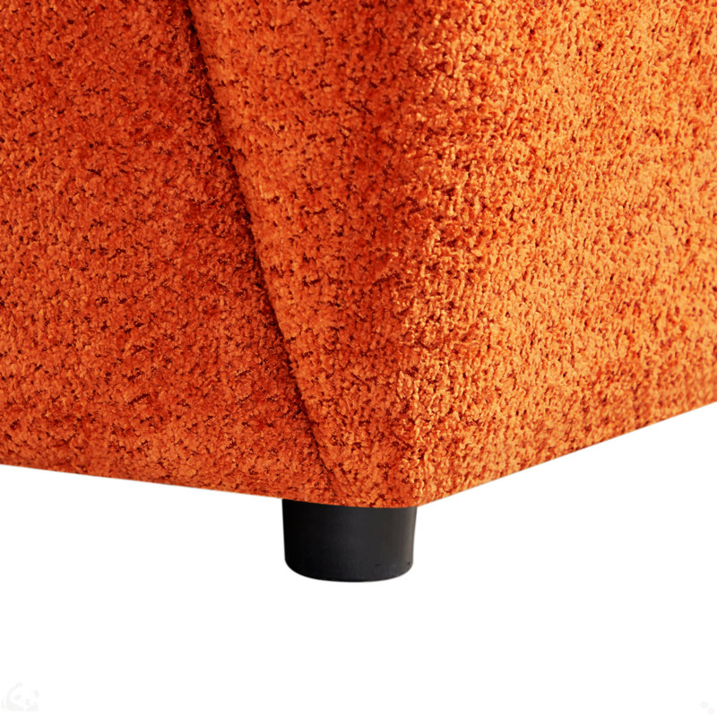 Canapé de salon 3 places Liyasi, Boucle orange