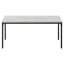 Table de salon rectangulaire de L 40 po, plateau en stratifié gris, base en métal noir, café contemporain de 40 po de longueur, stratifié, structure